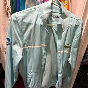 Lacoste Sport Light Blue Bomber Jacket NWOT